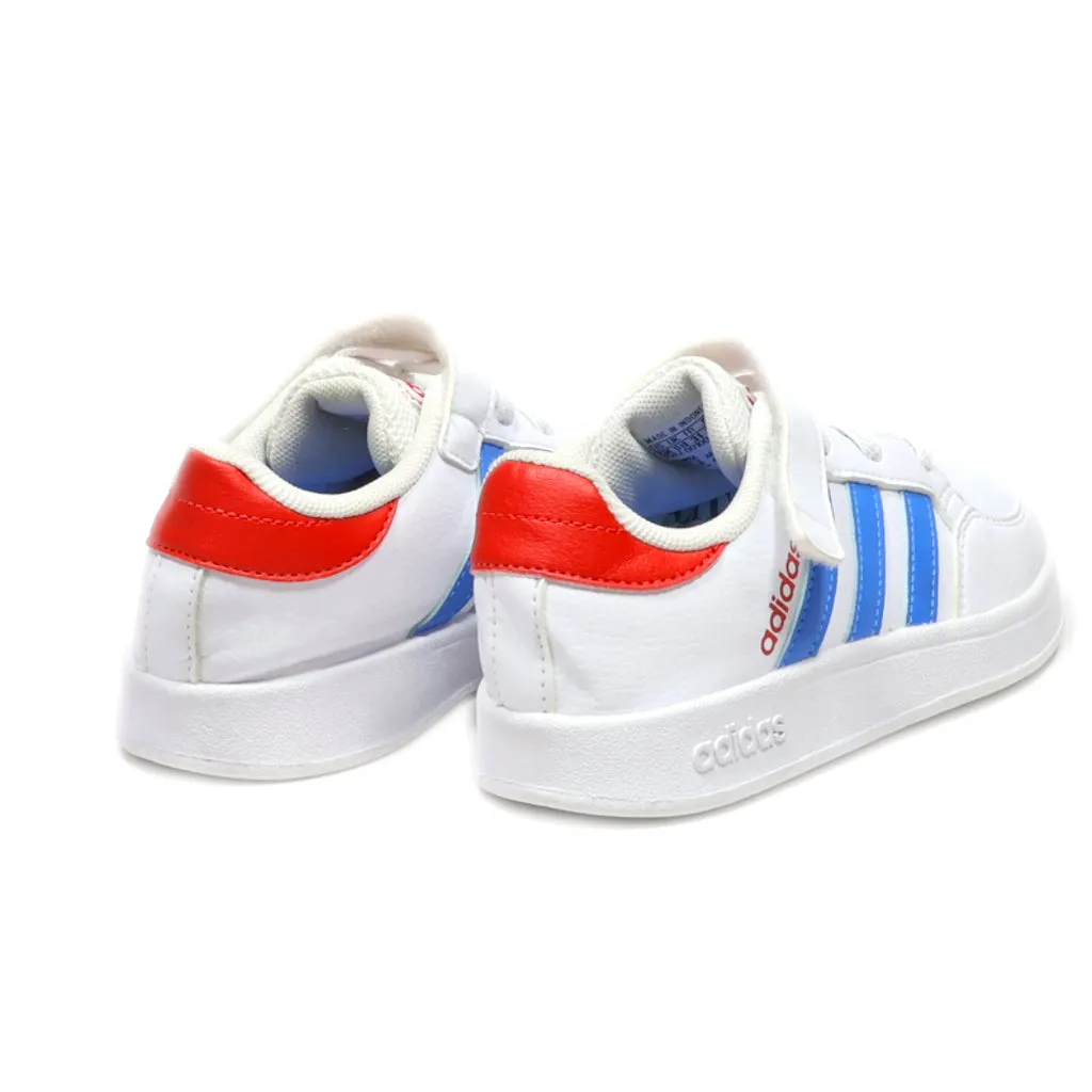 Adidas Breaknet Elastic Lace Sneakers Leather White Colour For Kids