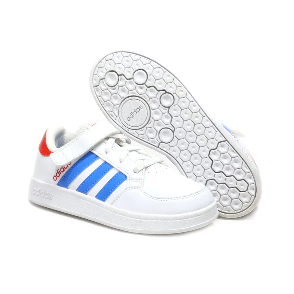 Adidas Breaknet Elastic Lace Sneakers Leather White Colour For Kids