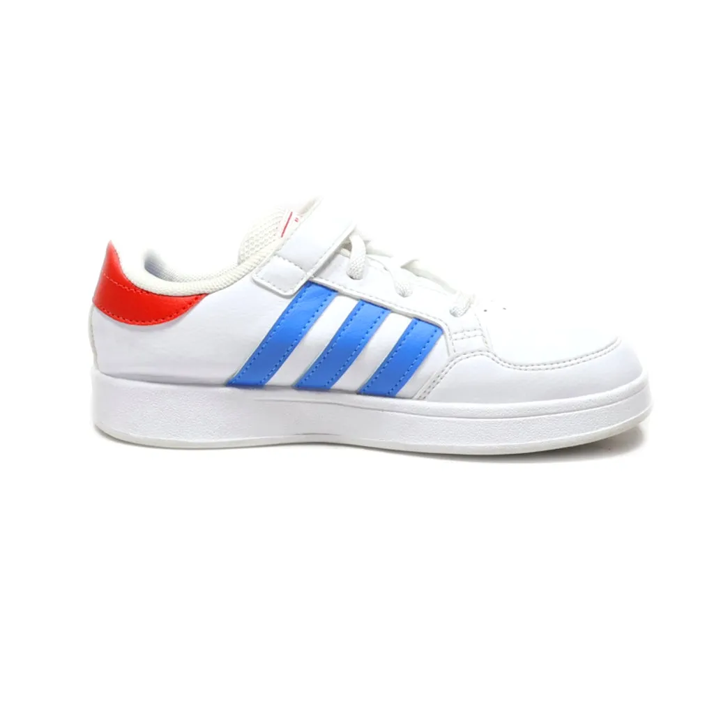 Adidas Breaknet Elastic Lace Sneakers Leather White Colour For Kids