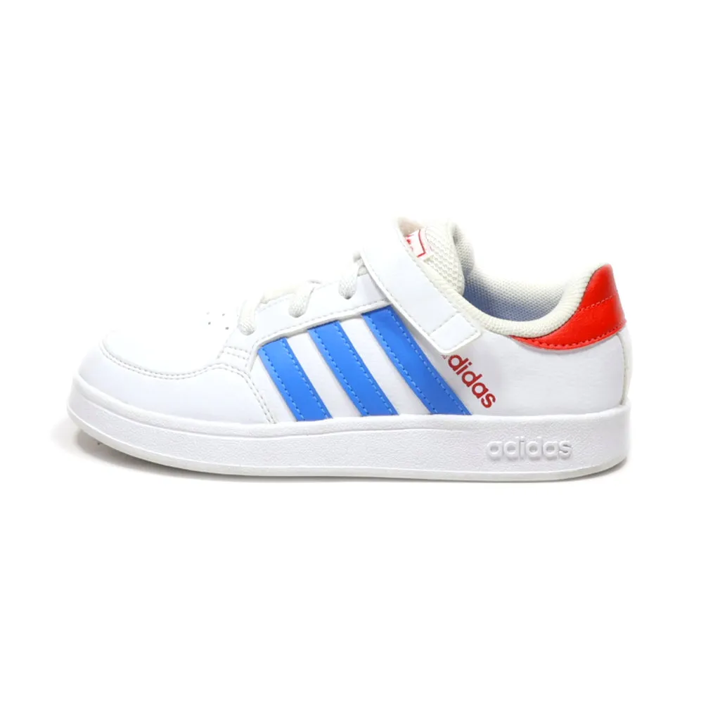 Adidas Breaknet Elastic Lace Sneakers Leather White Colour For Kids
