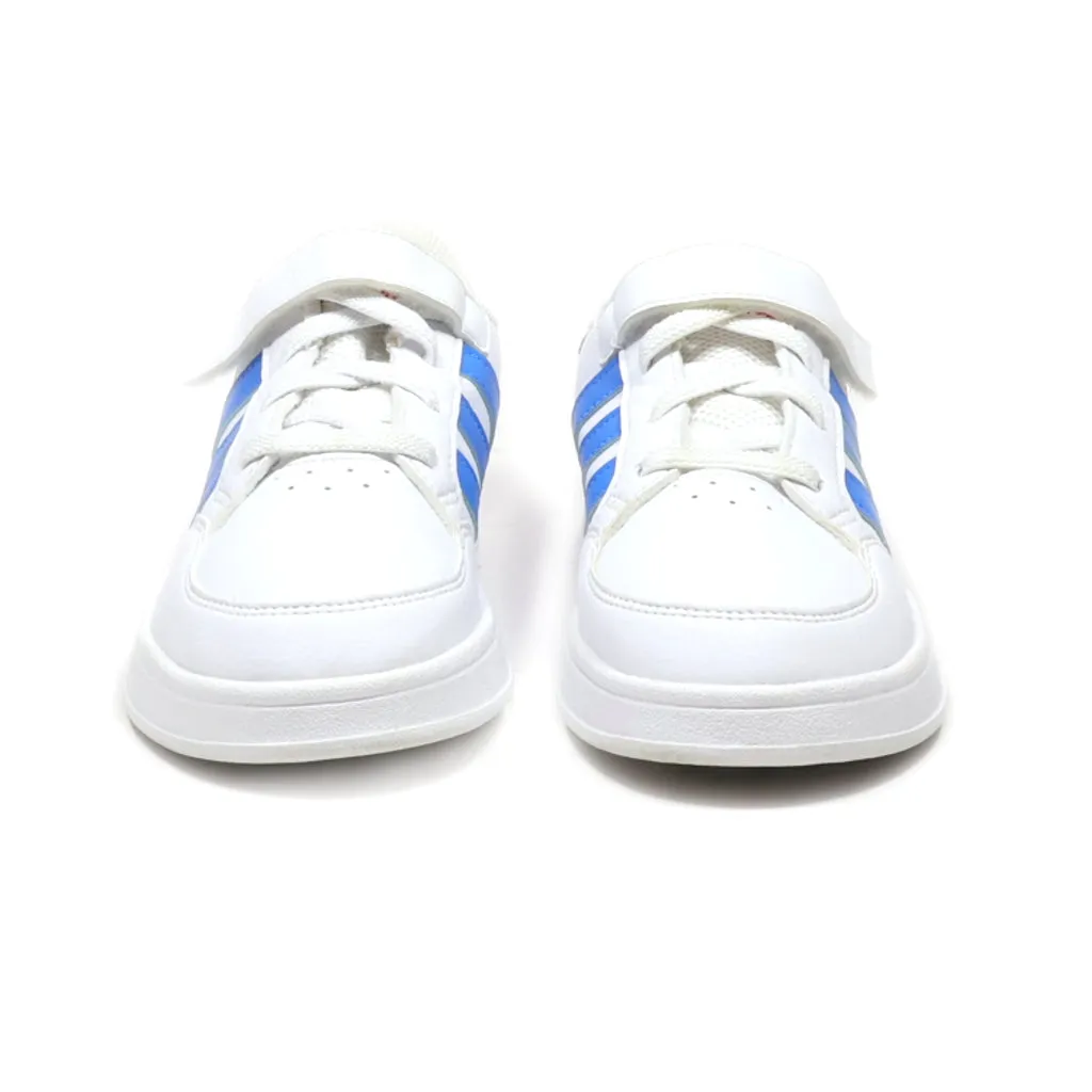Adidas Breaknet Elastic Lace Sneakers Leather White Colour For Kids