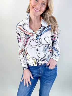 Button Up Woven Blouse