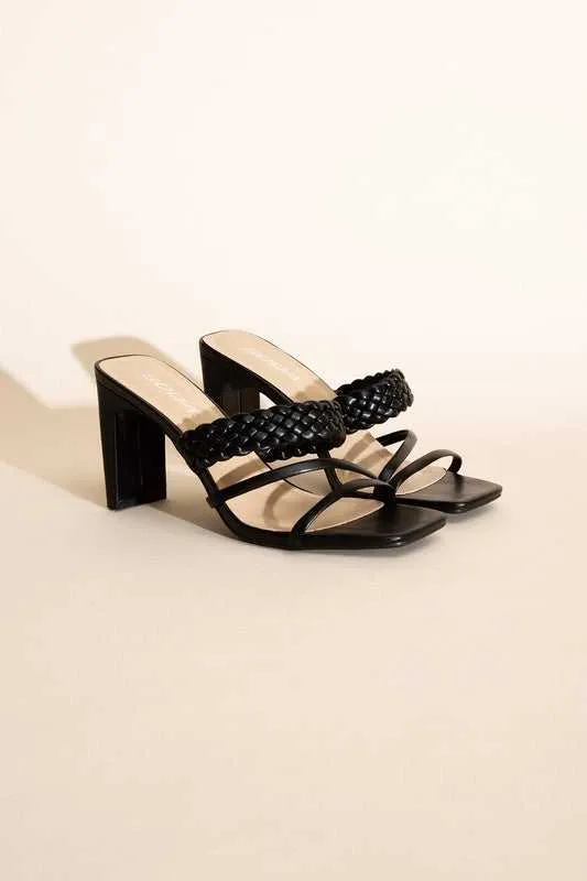 CARMEN Braided Strap Sandal Heels