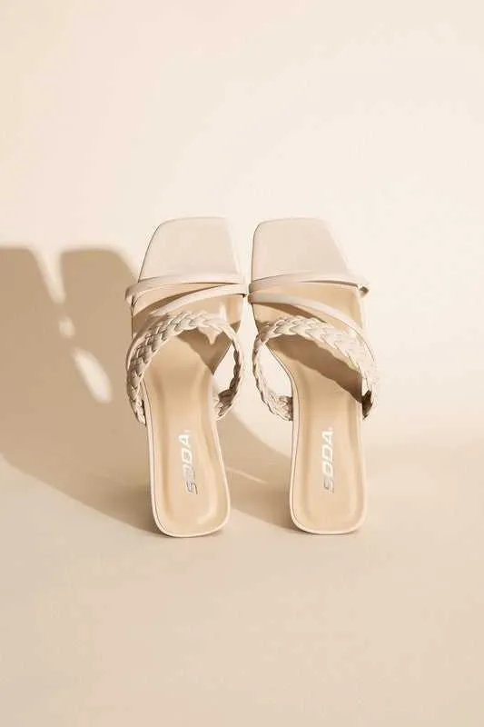 CARMEN Braided Strap Sandal Heels