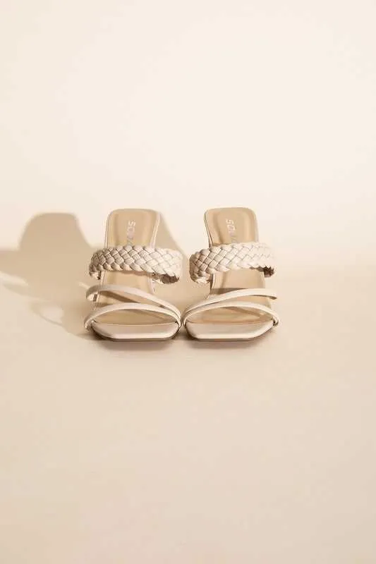 CARMEN Braided Strap Sandal Heels