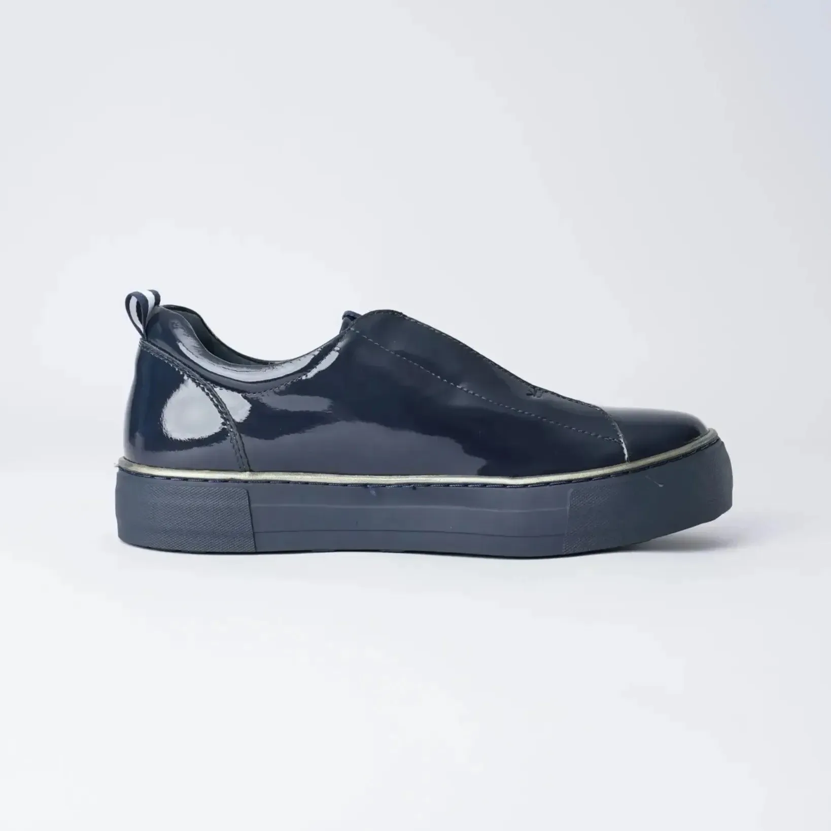 Fredie Navy Patent Leather Sneakers