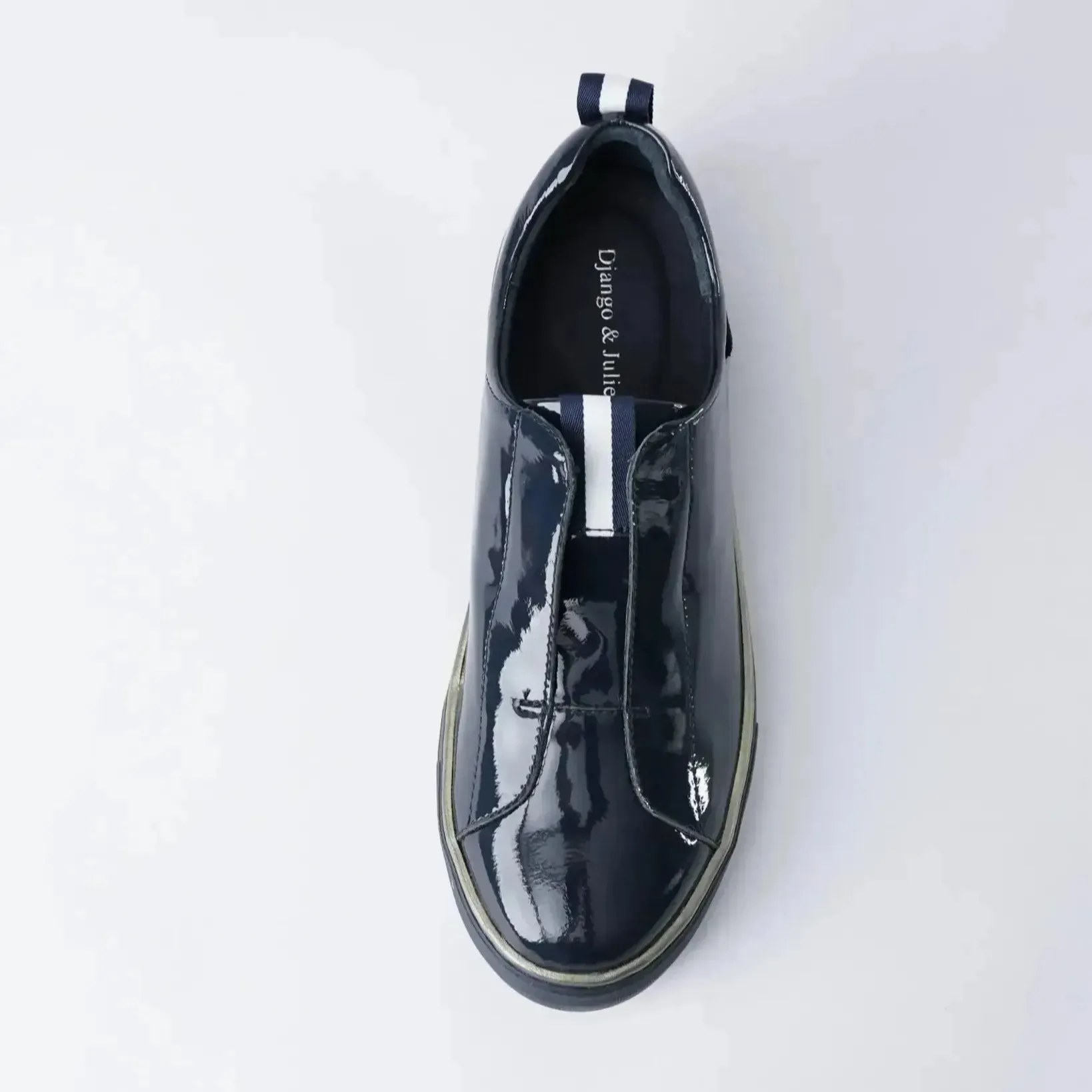 Fredie Navy Patent Leather Sneakers