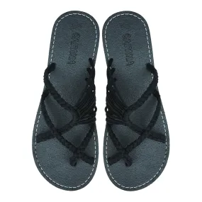 Oceanbliss - Classic Black Rope Sandals