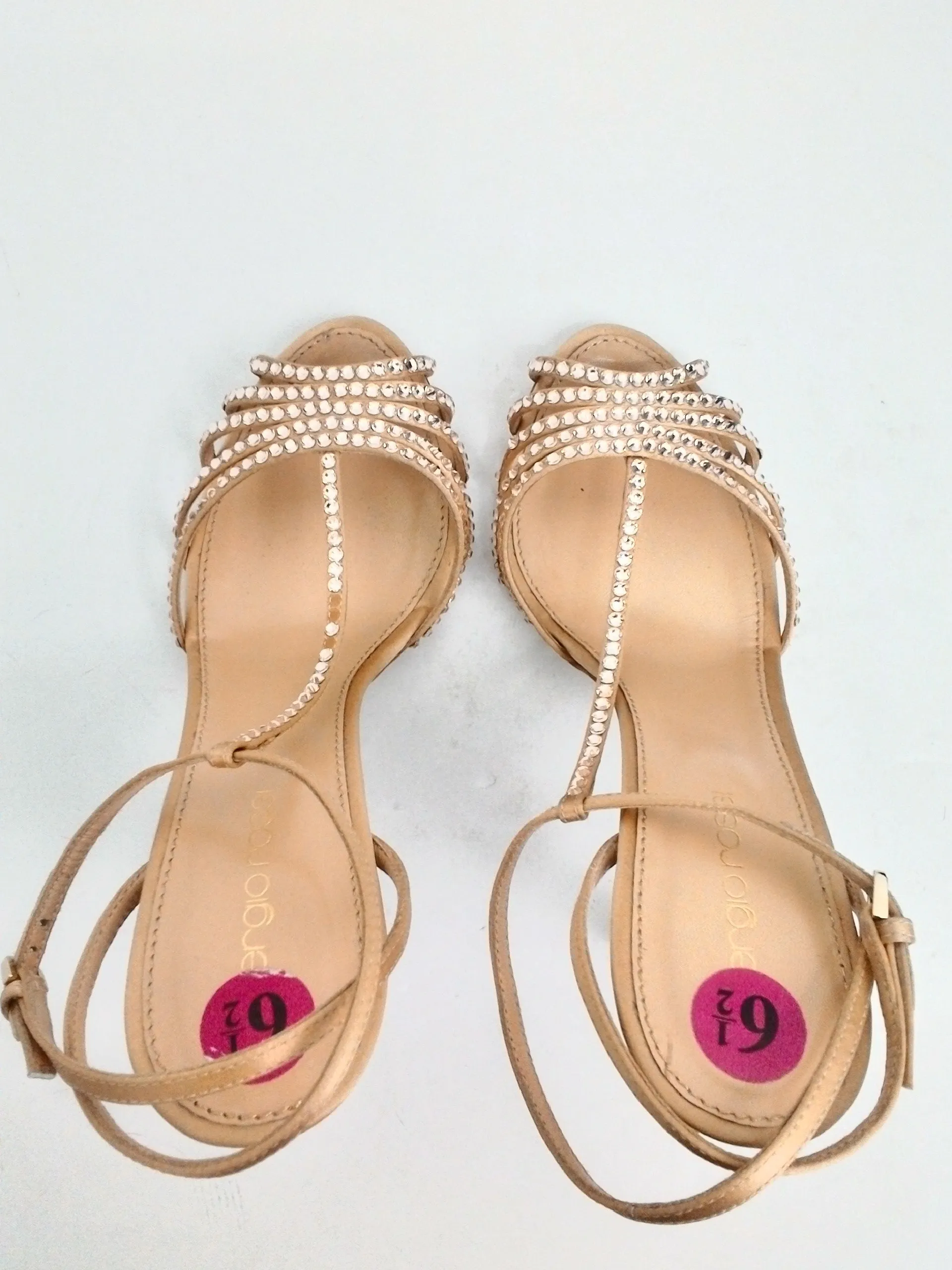 Sergio Rossi Women's Scarpe Donna Sandal Crepe Satin Nude Size 36.5