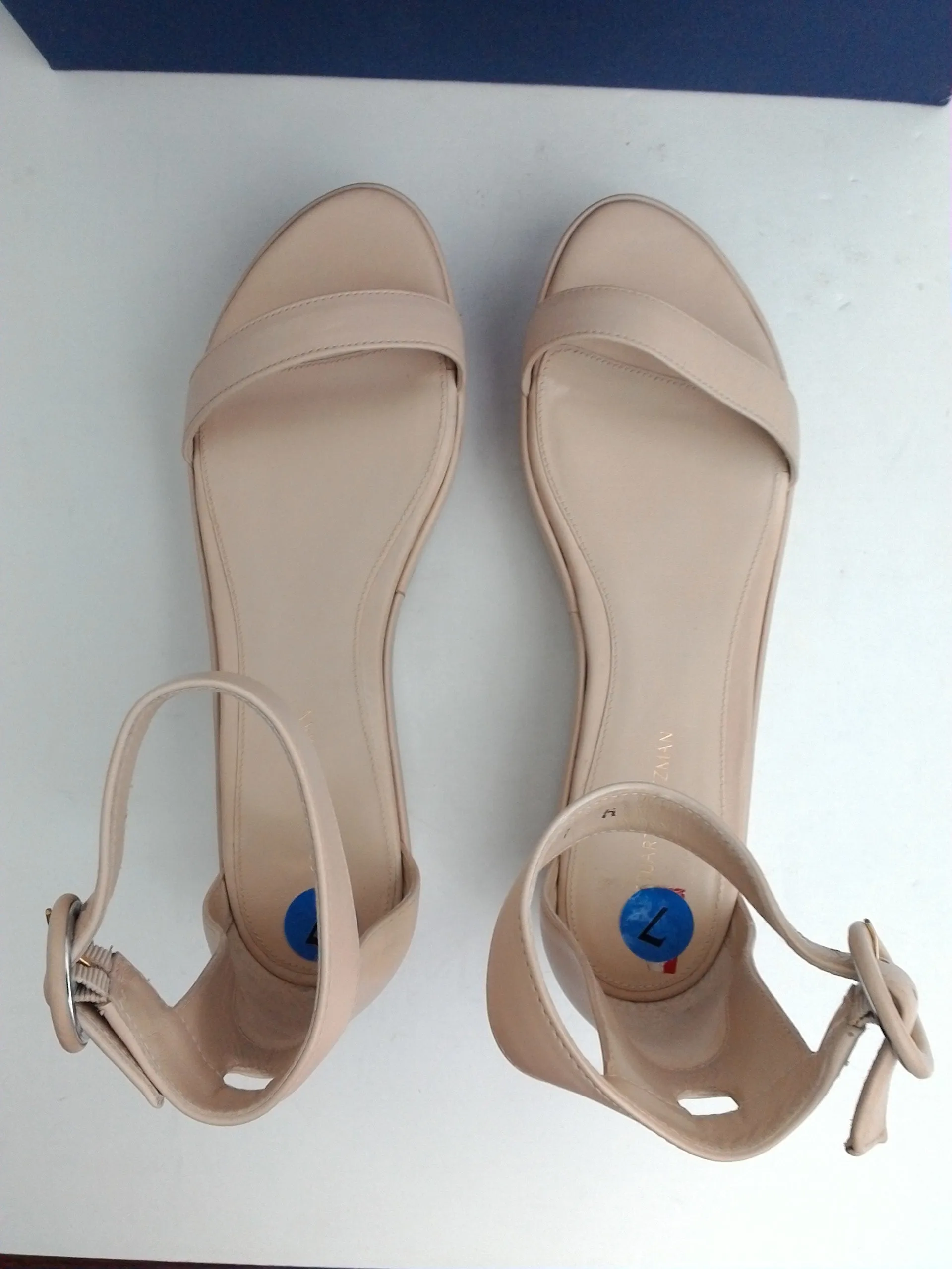 Stuart Weitzmain Women's Capri Fawn Cush Nappa Platform Sandal Size 7 M