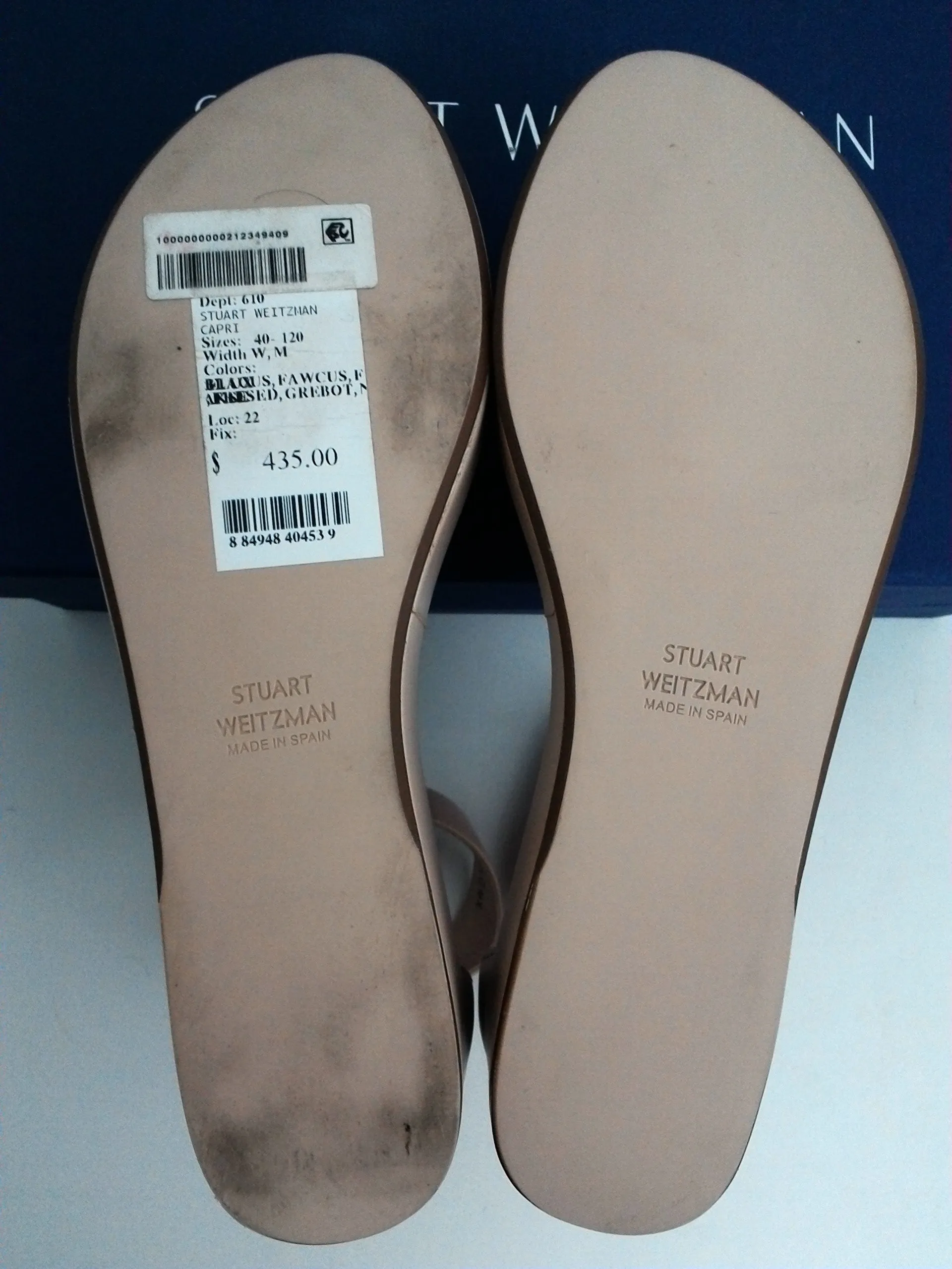 Stuart Weitzmain Women's Capri Fawn Cush Nappa Platform Sandal Size 7 M
