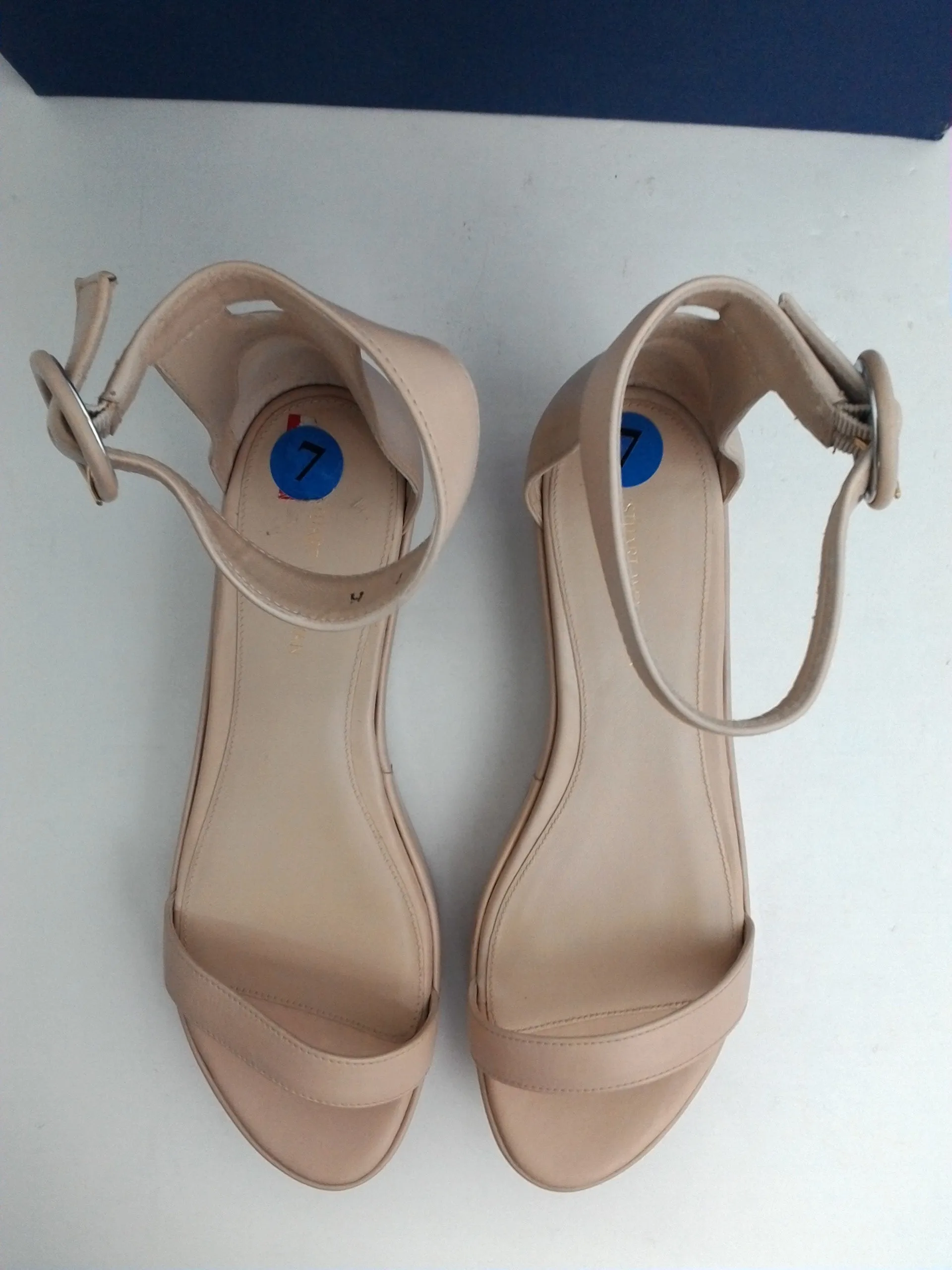 Stuart Weitzmain Women's Capri Fawn Cush Nappa Platform Sandal Size 7 M