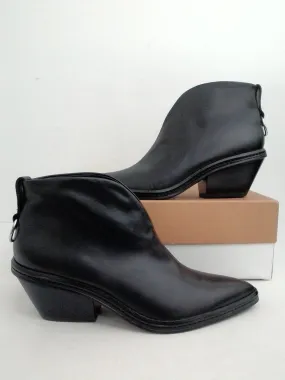 Via Spiga Women's Fianna Black Leather Booties Size 7.5 M