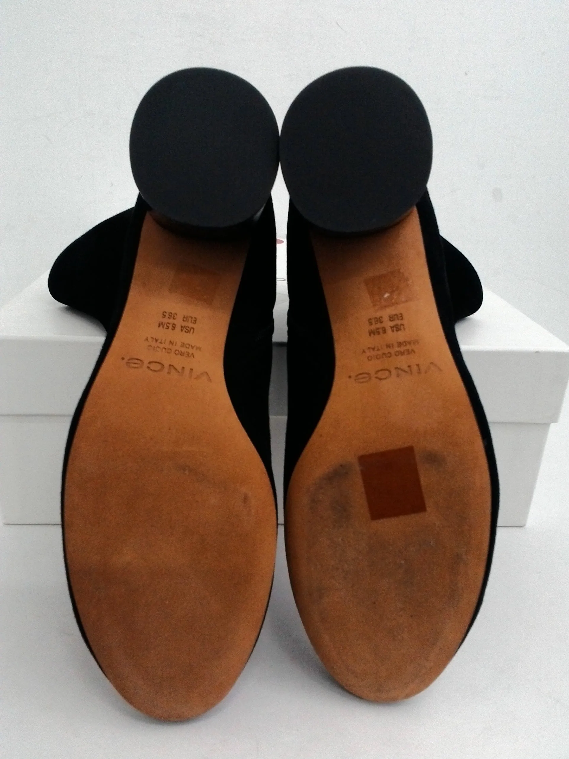 Vince Women's Tasha 2 Black Suede Booties Size 6.5 M