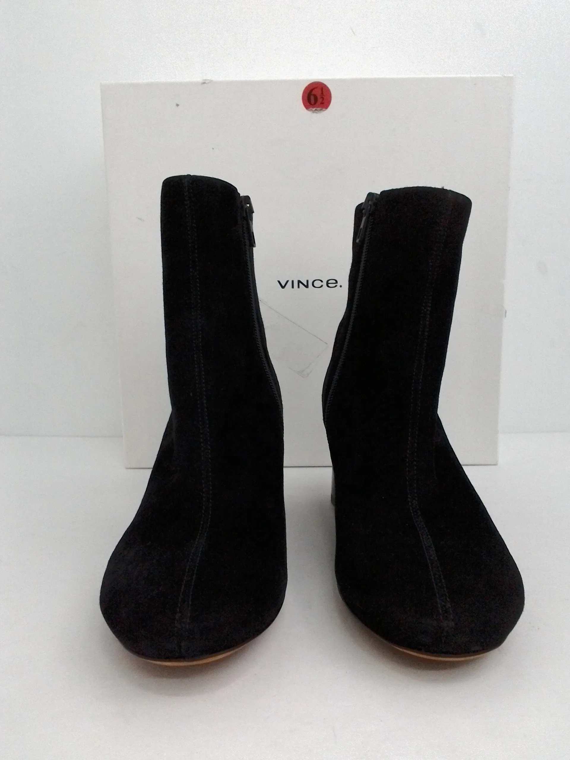Vince Women's Tasha 2 Black Suede Booties Size 6.5 M