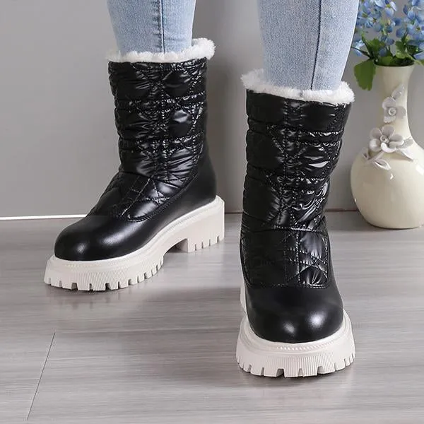 Women's Casual Waterproof Plush Thick Sole Snow Boots 81721016S