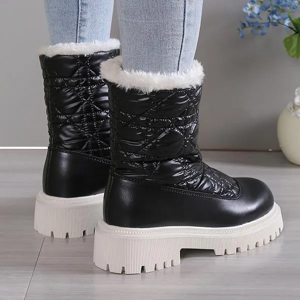 Women's Casual Waterproof Plush Thick Sole Snow Boots 81721016S